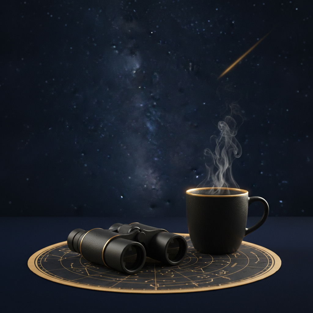Ligne de crêtes se détachant sous un ciel constellé d'astres scintillants